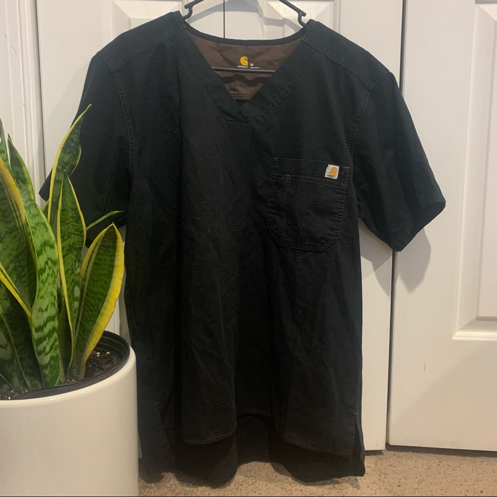 Carhartt black scrub short sleeve shirt